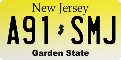 NJ license plate A91SMJ