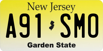 NJ license plate A91SMO