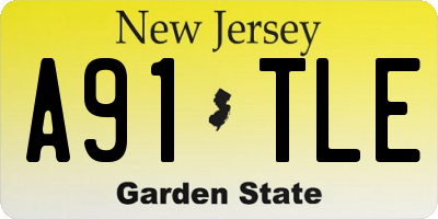 NJ license plate A91TLE