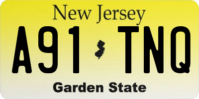 NJ license plate A91TNQ