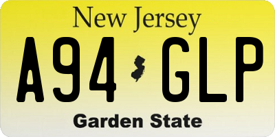 NJ license plate A94GLP