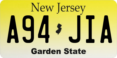 NJ license plate A94JIA