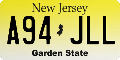 NJ license plate A94JLL