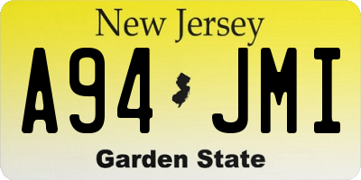 NJ license plate A94JMI