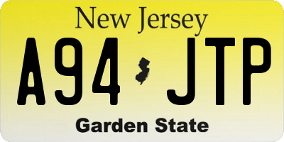 NJ license plate A94JTP