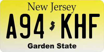 NJ license plate A94KHF