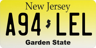 NJ license plate A94LEL