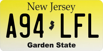 NJ license plate A94LFL