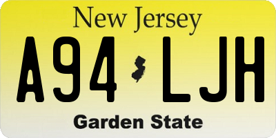 NJ license plate A94LJH