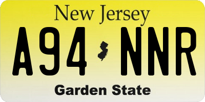 NJ license plate A94NNR