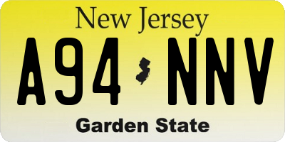 NJ license plate A94NNV