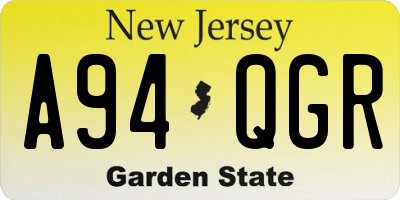 NJ license plate A94QGR