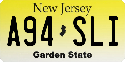 NJ license plate A94SLI
