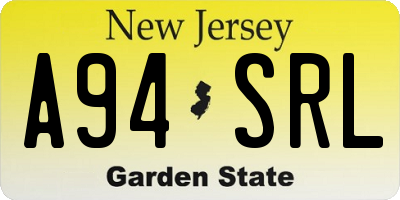 NJ license plate A94SRL