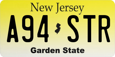 NJ license plate A94STR