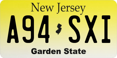 NJ license plate A94SXI