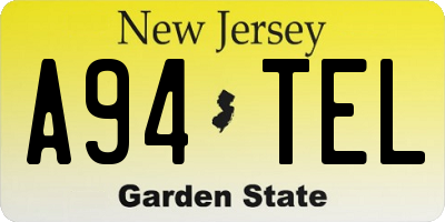 NJ license plate A94TEL