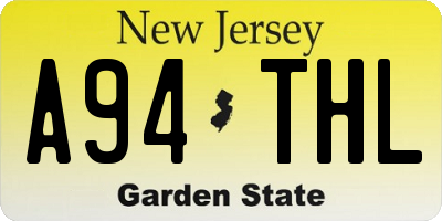 NJ license plate A94THL