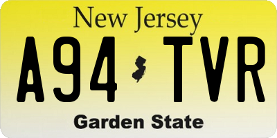 NJ license plate A94TVR