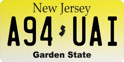 NJ license plate A94UAI