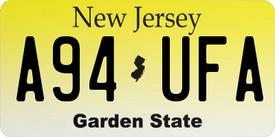 NJ license plate A94UFA