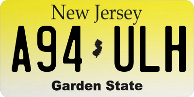 NJ license plate A94ULH