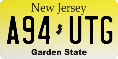NJ license plate A94UTG
