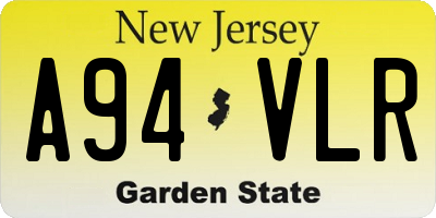 NJ license plate A94VLR