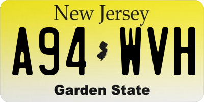 NJ license plate A94WVH