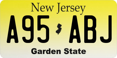 NJ license plate A95ABJ