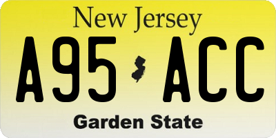 NJ license plate A95ACC