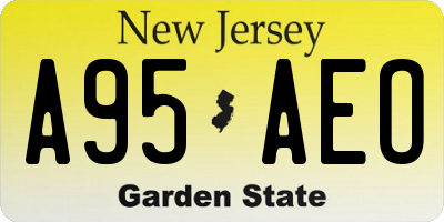NJ license plate A95AEO