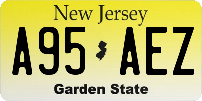 NJ license plate A95AEZ