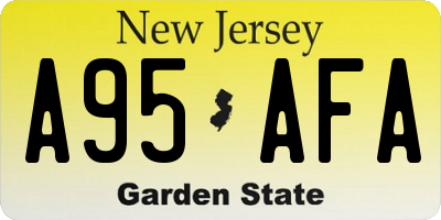 NJ license plate A95AFA