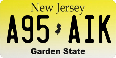 NJ license plate A95AIK
