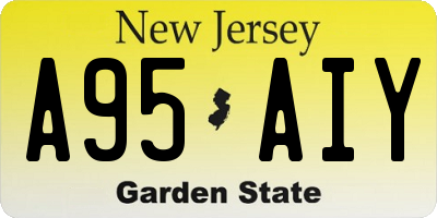 NJ license plate A95AIY