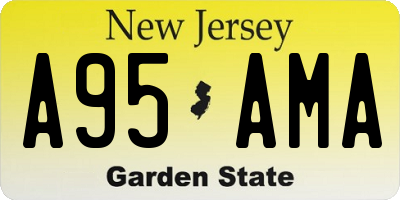 NJ license plate A95AMA