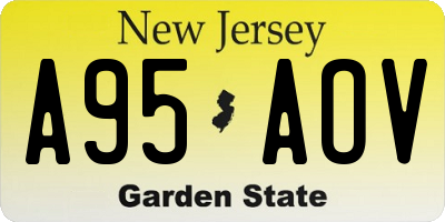 NJ license plate A95AOV