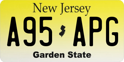 NJ license plate A95APG