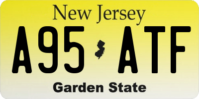NJ license plate A95ATF