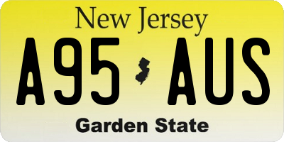 NJ license plate A95AUS
