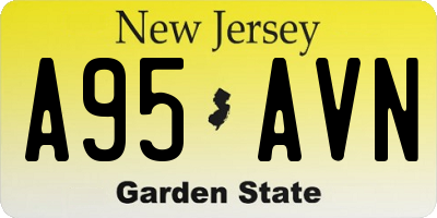 NJ license plate A95AVN