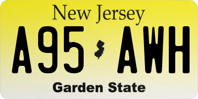NJ license plate A95AWH