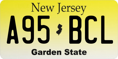 NJ license plate A95BCL