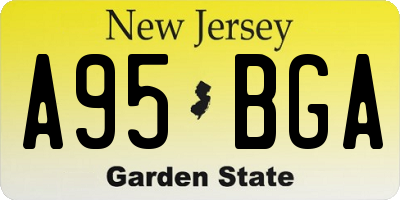 NJ license plate A95BGA
