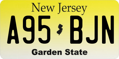 NJ license plate A95BJN