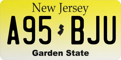 NJ license plate A95BJU