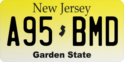 NJ license plate A95BMD