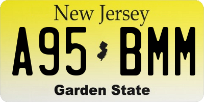 NJ license plate A95BMM