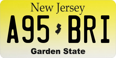 NJ license plate A95BRI